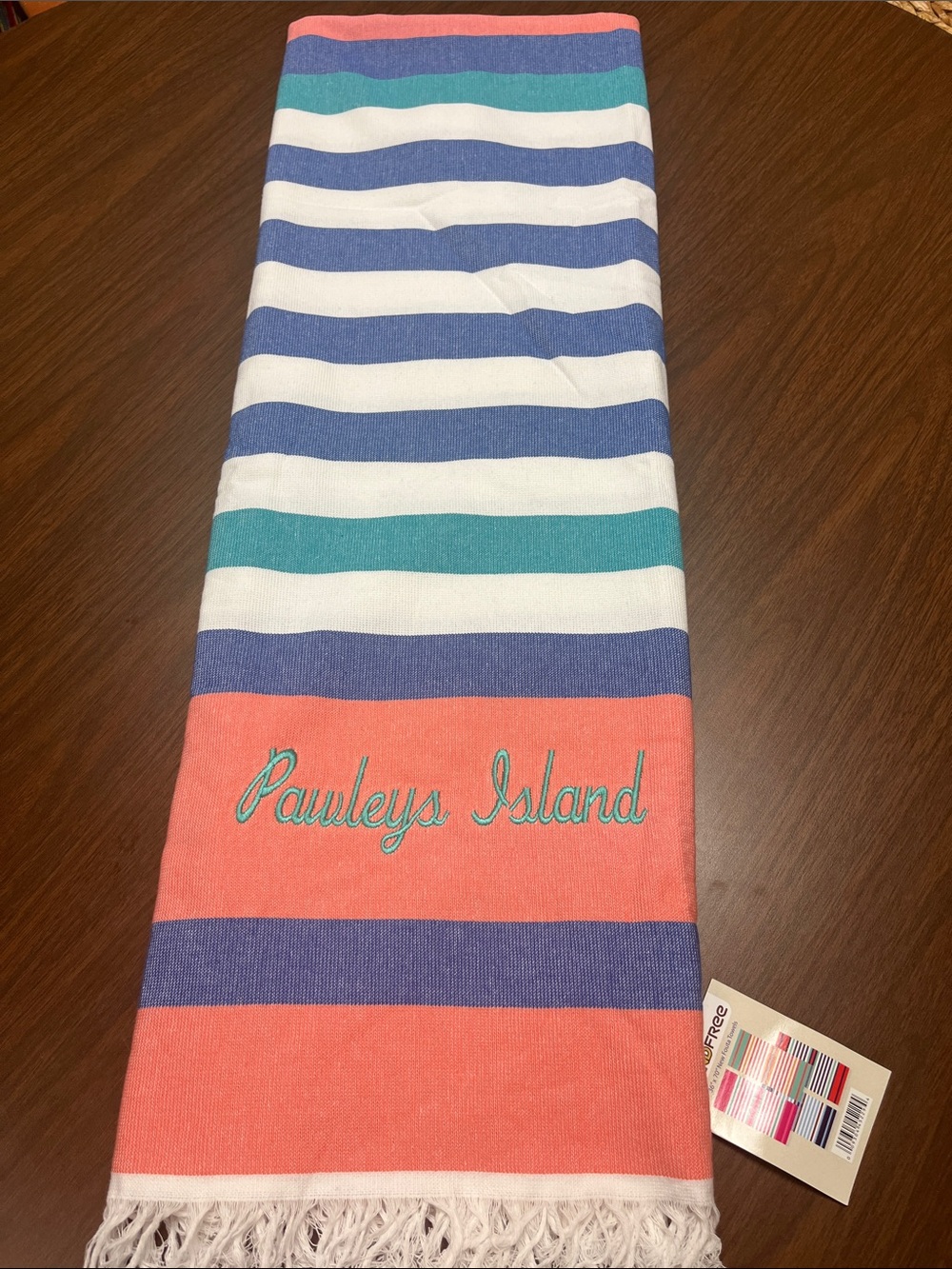 Sand Free New Fouta Pawleys Island Striped Beach Towel, new with tags